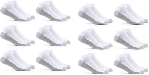 Vista 8 de Fruit of the Loom Men's Dual Defense Odor Protection Socks Tobillo - Paquete de 10 - Negro