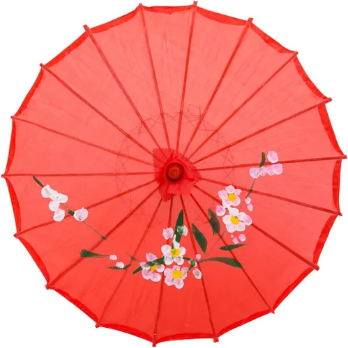 Vista 12 de THY COLLECTIBLES Sombrilla china japonesa de 33 pulgadas para bodas, fotografías, disfraces, cosplay, decoración y otros eventos (azul)
