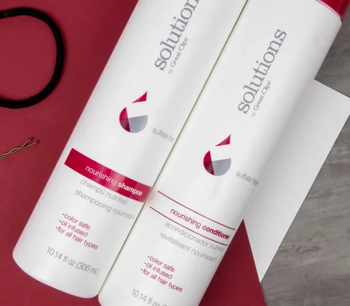 Vista 2 de GREAT CLIPS Solutions Acondicionador nutritivo de 10 onzas líquidas Aceite de argán Sin sulfatos y parabenos Hidrata y repara el cabello