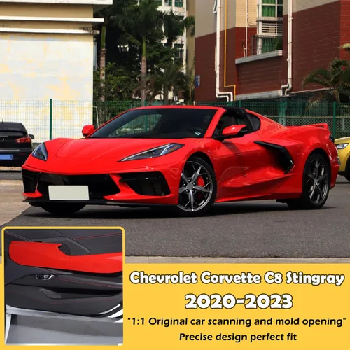 Vista 6 de CHEAYAR Kit Anti Patadas de Panel de Puerta Interior de Automóvil Compatible con Corvette C8 Stingray 2020 2021 2022 2023 Cubierta Protectora