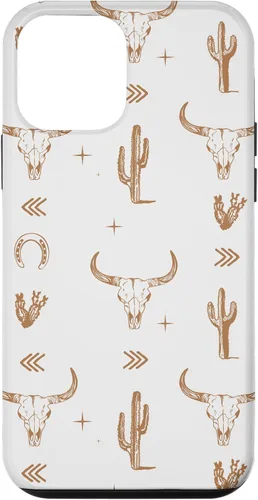 Vista 15 de Funda rústica elegante con diseño de calavera de toro sureño para iPhone 16