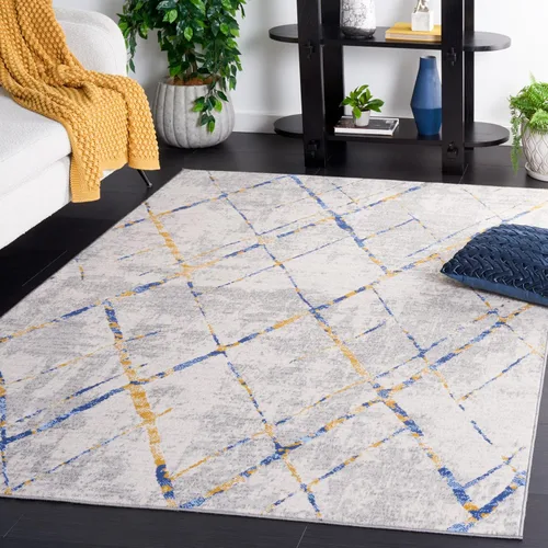 Vista 7 de SAFAVIEH Odyssey Collection - Alfombra decorativa, 4 x 6 pies, diseño de enrejado, no desprende pelusa y es de fácil cuidado, ideal para zonas