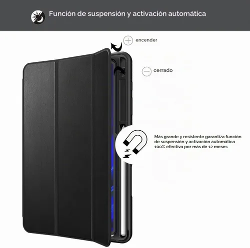 Vista 6 de SURITCH Funda de cuero para Samsung Galaxy Tab S6 Lite de 10.4 pulgadas 2024/2022/2020, protector de pantalla integrado, ajuste delgado, cubierta