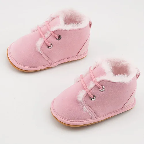 Vista 3 de Sekantrol Zapatos de cuna para recién nacidos, para niños y niñas, suela de goma suave, zapatos para bebés, zapatos deportivos de moda de caña alta