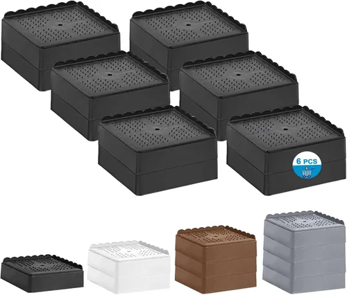 Vista 15 de Elevador de cama de 1 pulgada, 2 pulgadas, 3 pulgadas, 4 pulgadas de alta resistencia, elevador de muebles ajustable para mesa, escritorio, sofá