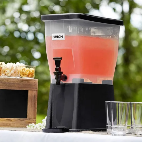 Vista 8 de CLIVIA Dispensador de bebidas de 3 galones, dispensador comercial de bebidas heladas para fiestas, dispensador de jugo de 11 L con tapa de espiga