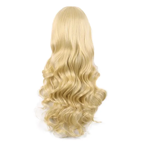 Vista 33 de Peluca MapofBeauty Lolita para disfraz, cabello largo, rizado, con coleta, Blanco
