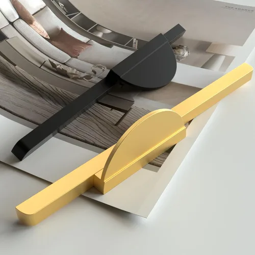 Vista 7 de homdiy Paquete de 2 tiradores negros de media luna para cajones de cocina, manijas de gabinete de cocina, accesorios negros modernos para armarios