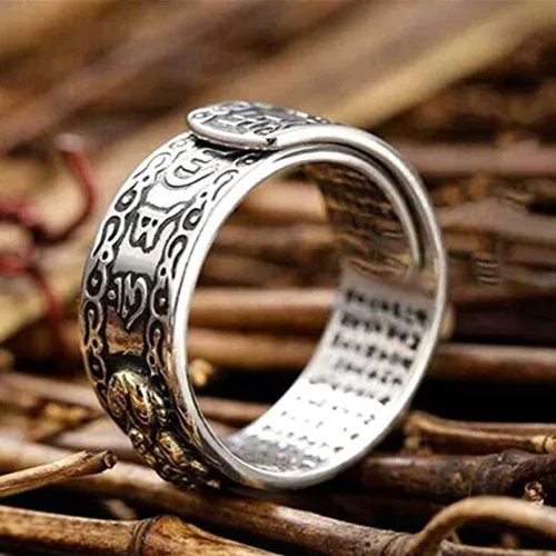 Vista 7 de ZUYOKI FENG Shui PIXIU MANI - Anillo de protección contra la riqueza, amuleto de Feng Shui, anillo ajustable abierto de la suerte, anillo de joyería