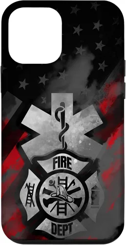 Vista 16 de EMT EMS Firefighter Red Smoke Line USA American Flag Case for iPhone 17