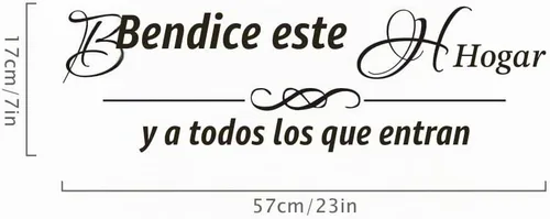 Vista 4 de Bless This Home and All Who Enter - Calcomanías de letras con cita para la entrada del hogar, calcomanías de letras bendecidas, decoración