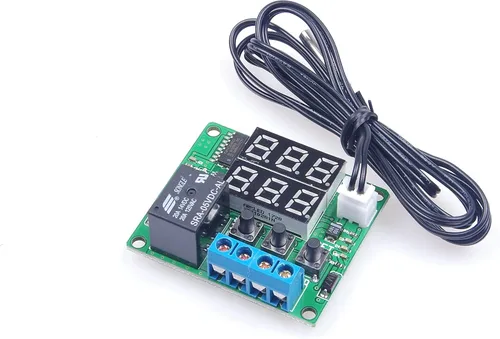 Vista 6 de Módulo de termostato digital de 5 V CC de -58 ℉ a 257 ℉ Fahrenheit, pantalla de temperatura controlador de temperatura con relé de 20 A, sonda