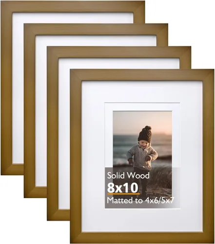 Vista 65 de KINLINK Marco de fotos de 3.5 x 5 pulgadas, color negro ceniza, marcos de madera maciza con plexiglás para mesa y montaje en pared, marcos de fotos