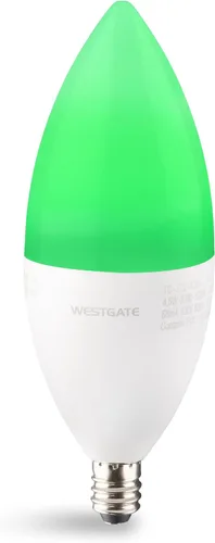 Vista 5 de Westgate Bombillas LED TC-E12-4.5W-RGBW-WiFi, base E12, cambio de color, vida útil de 25000 horas, compatible con Alexa y Google, regulable