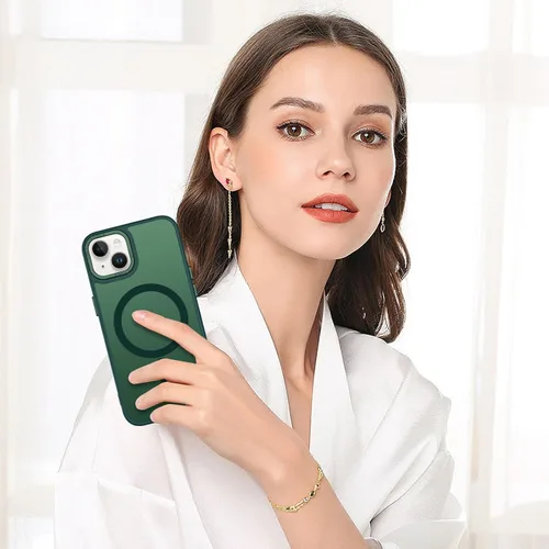 Vista 9 de BENTOBEN Funda magnética para iPhone 14 Plus [compatible con Magsafe] Funda translúcida mate para iPhone 14 Plus, delgada, a prueba de golpes