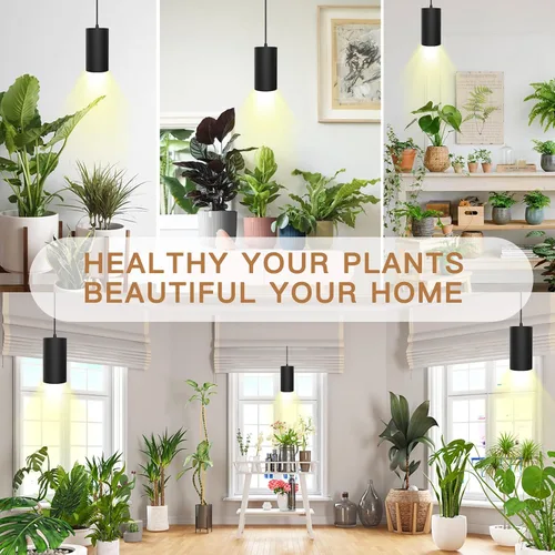 Vista 5 de STERREN Luz de Cultivo para Plantas, Lámpara Colgante LED para Plantas de Interior, Luces de Crecimiento de Espectro Completo con Cable