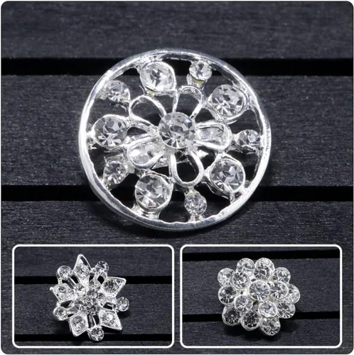 Vista 5 de EXCEART 120 broches de diamantes de imitación broches de boda vintage para banquete boda solapa fiesta broches de novia con diamantes de imitación