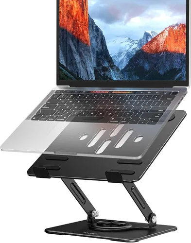 Vista 9 de BESIGN LS10 - Soporte de aluminio para laptop, ergonómico y ajustable, soporte para tableta y computadora, compatible con MacBook Air, Pro, Dell