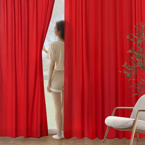 Vista 23 de MIULEE Burnt Orange Fall Semi Sheer Privacy Curtains 2 Panels 52W x 96L Naranja quemado