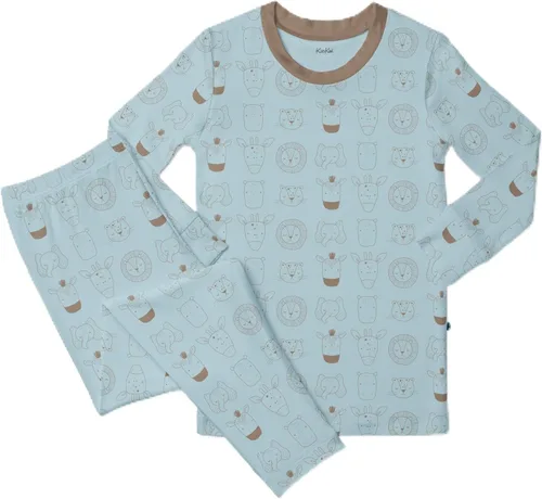 Vista 67 de KicKee Pants Conjunto de pijama de manga larga con estampado de piezas