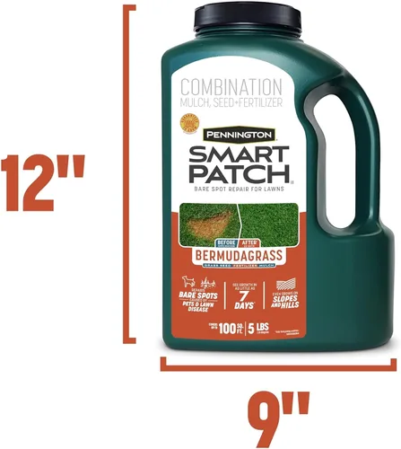 Vista 5 de Pennington Smart Patch mezcla de semillas de Bermuda para parches, 5 libras