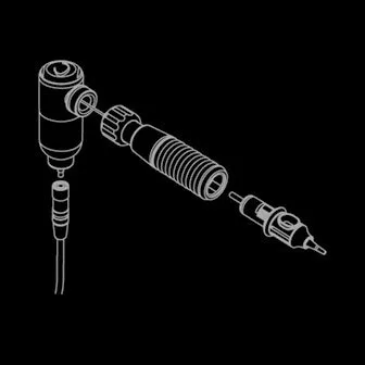 Vista 5 de Cheyenne Hawk Tattoo Machine Grip Sleeve ajustable, 0.984 in, color negro