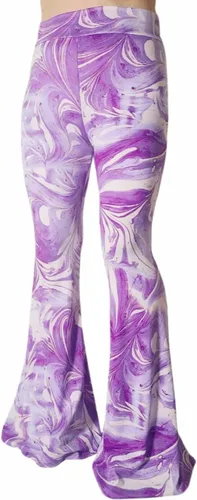 Vista 74 de ShopMyTrend - Pantalones de yoga largos con piernas anchas y acampanadas estilo palazzo, con cintura alta, para mujer