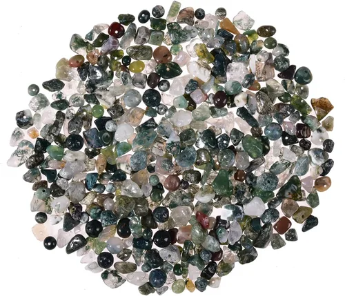 Vista 32 de Piedras preciosas naturales de amazonita de 5 a 0.315 in a granel, piedras preciosas de cristal perforadas de forma irregular para hacer joyas