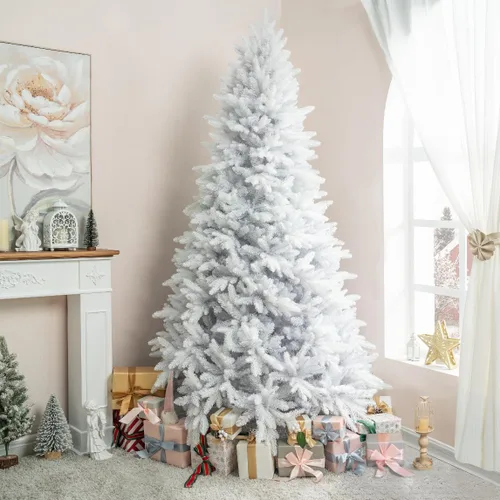 Vista 16 de Maria - Árbol de Navidad dorado preiluminado de 7.5 pies