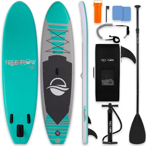 Vista 11 de SereneLife Tabla de remo inflable de 10 pies 6 pulgadas con accesorios de SUP de primera calidad, diseño amplio y estable con almohadilla