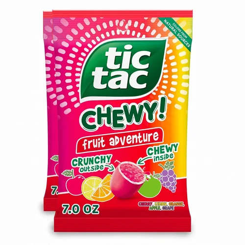 Vista 14 de TIC TAC CHEWY! Fruit Adventure Candy, caramelo masticable afrutado, 7 onzas (el embalaje puede variar)