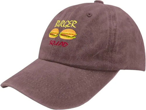 Vista 2 de Mens Baseball Hats Hamburger Cap for Womens Beach Baseball Hats Trendy Burgerr Squad Visor Hat