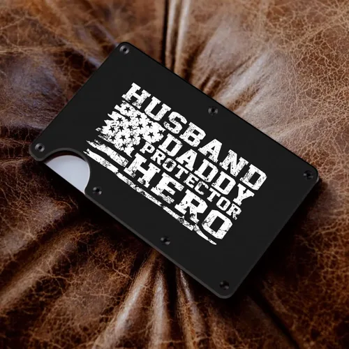 Vista 6 de MIKENCO Best Husband Wallet Husband Dad Wallet Son Gift Fathers Day - Men Wallet Dad Birthday Gift, Valentine Gift For Husband, Front Pocket Wallet