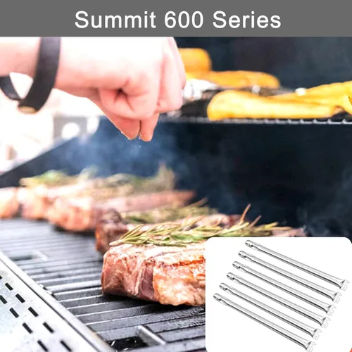 Vista 7 de 67554 Tubos de quemador de parrilla para Weber Summit serie 600 modelos años 2007 y posteriores, repuesto de parrilla para tubos de quemador
