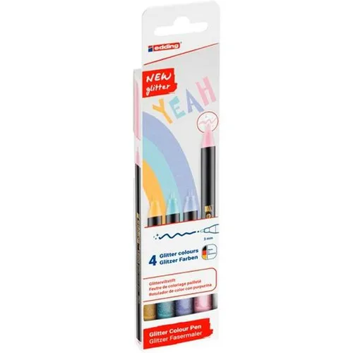 Vista 2 de Set de Rotuladores Edding 1200 Multicolor Pastel Purpurina 4 Piezas