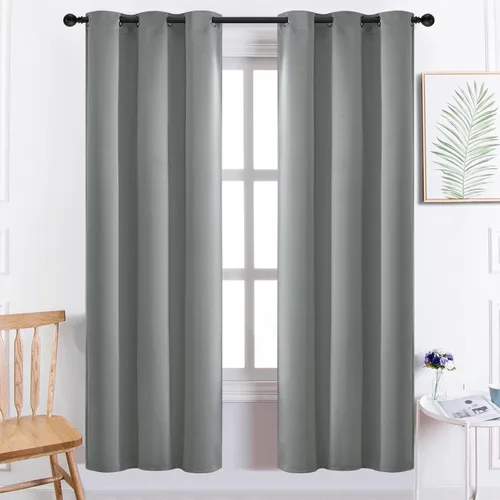 Vista 20 de Yakamok Cortinas opacas para dormitorio, aislamiento térmico, cortinas de oscurecimiento de habitación para sala de estar, juego de 2 paneles