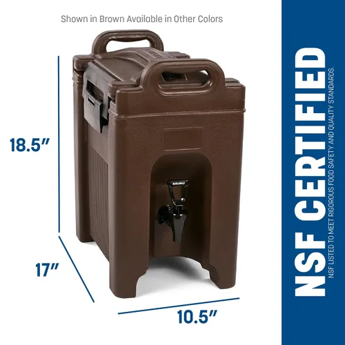 Vista 2 de Carlisle FoodService Products Dispensador de bebidas aislado de 2.5 galones, Cateraide, grado alimenticio con asas, carcasa de polietileno Negro