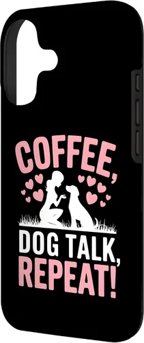 Vista 2 de Coffee Dog Talk Repeat Dog Mom Puppy Love Case for iPhone 17