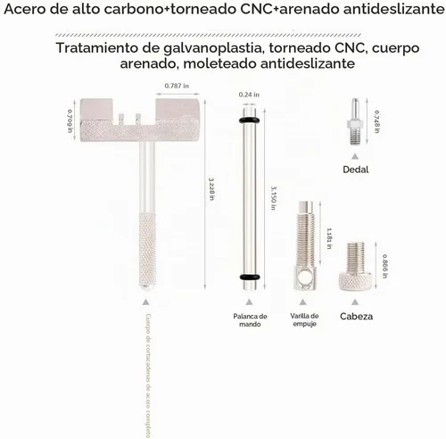 Vista 3 de Kit de herramientas de reparación de bicicleta de montaña 5 en 1, herramienta de extracción de rueda libre, llave extractor de manivela con gancho