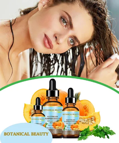 Vista 5 de Aceite de semilla de calabaza australiano 100% puro natural refinado aceite portador prensado en frío 1 fl oz.- 1.0 fl oz. para cara, piel, cabello