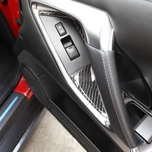 Vista 9 de Calcomanía de fibra de carbono para coche, botón de elevación, cubierta de panel para Nissan GTR R35 2008 a 2016 (fibra de carbono)