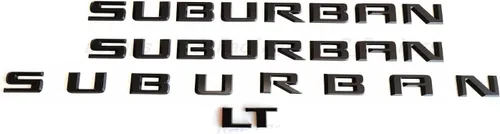 Vista 8 de 3 piezas de emblemas Suburban 3D letras distintivo adhesivo de nombre matrícula de reemplazo para 2019 2020 2021 2022 2023 Suburban genuino 84910061