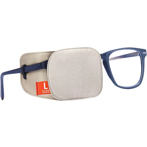 Vista 21 de Parche de ojo de seda Astropic para gafas de adultos y niños para cubrir cualquier ojo (Mediano, Violeta)
