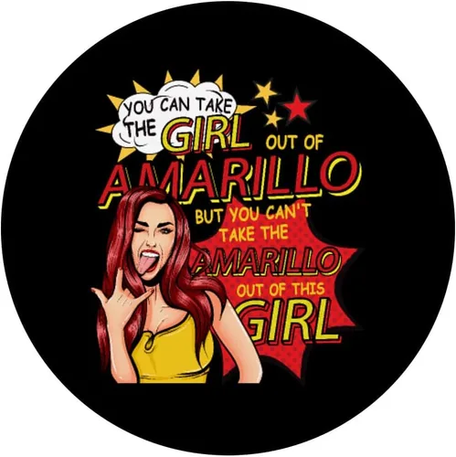 Vista 3 de Retro Girl From Amarillo - Comic Style - Amarillo Girl PopSockets Swappable PopGrip