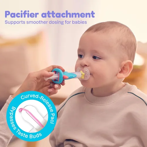 Vista 6 de Dispensador de medicina Playhouse MD, Rocket - Jeringa de medicación líquida para recién nacidos, bebés, niños pequeños y niños de preescolar - Kit