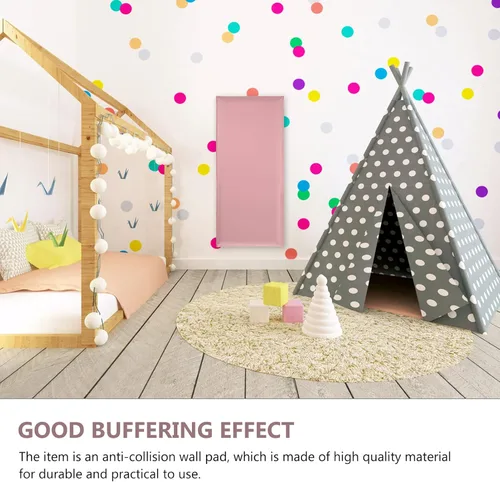 Vista 7 de Homoyoyo Calcomanías de pared anticolisión para niños, autoadhesivas 3D, paneles de pared de bolsa suave, cojín de pared para dormitorio, cojín