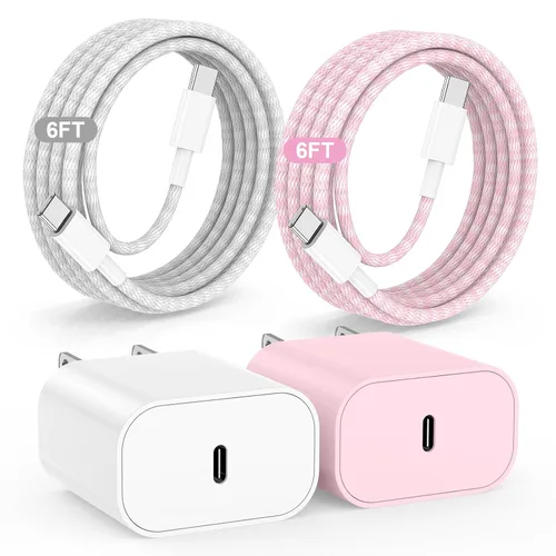 Vista 26 de Hzevn Bloque de cargador de pared rápida USB C de 60 W para teléfonos Galaxy S26 Android, paquete de 3 adaptadores de cargador súper rápido