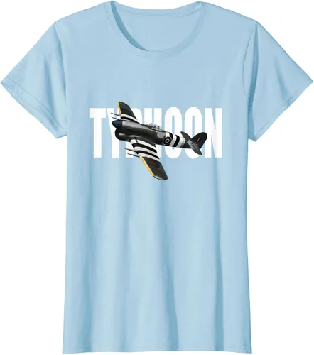 Vista 21 de RAF Hawker Typhoon WW2 Fighter Aircraft T-Shirt