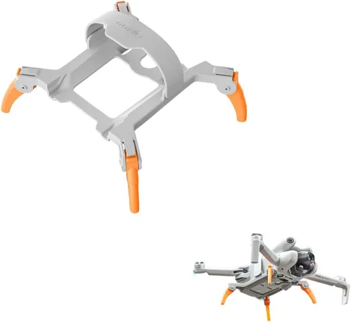 Vista 8 de Tren de aterrizaje extendido para DJI Mini 4 Pro, pata de araña de aterrizaje plegable compatible con accesorios Mavic Mini 4 Pro, gris