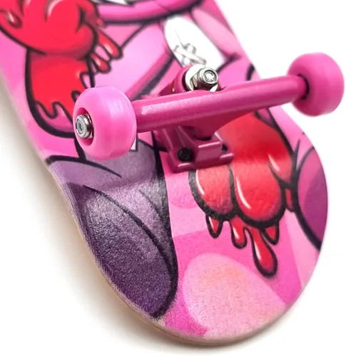Vista 3 de SPITBOARDS® Ruedas para diapasón, poliuretano CNC, juego de 4, rosa